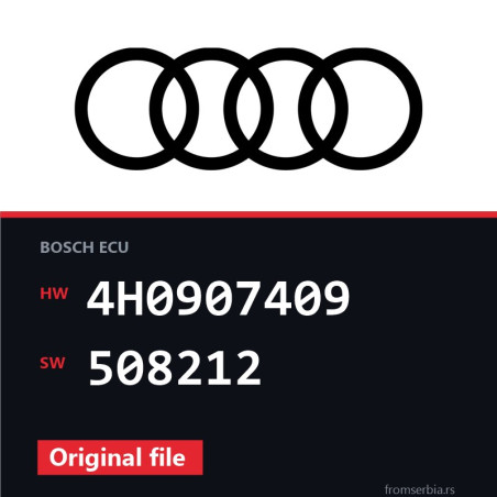 Audi A8 4H0907409 508212 original ECU file