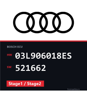 Audi Q3 03L906018ES 521662 Stage1 / Stage2 tuning file