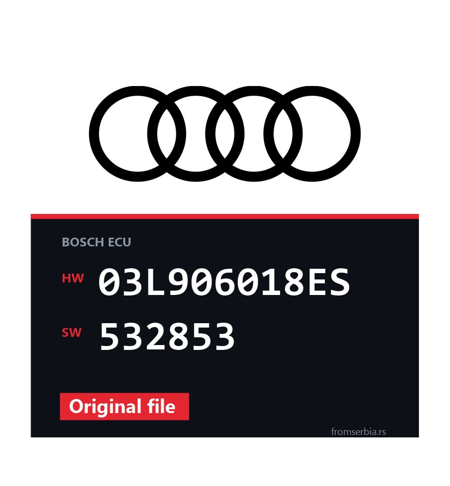 Audi Q3 03L906018ES 532853 original ECU file