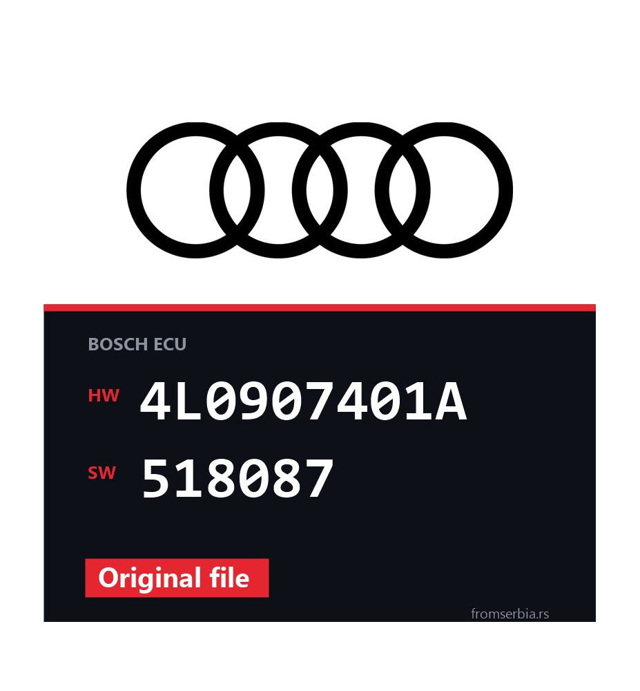 Audi Q5 4L0907401A 518087 original ECU file