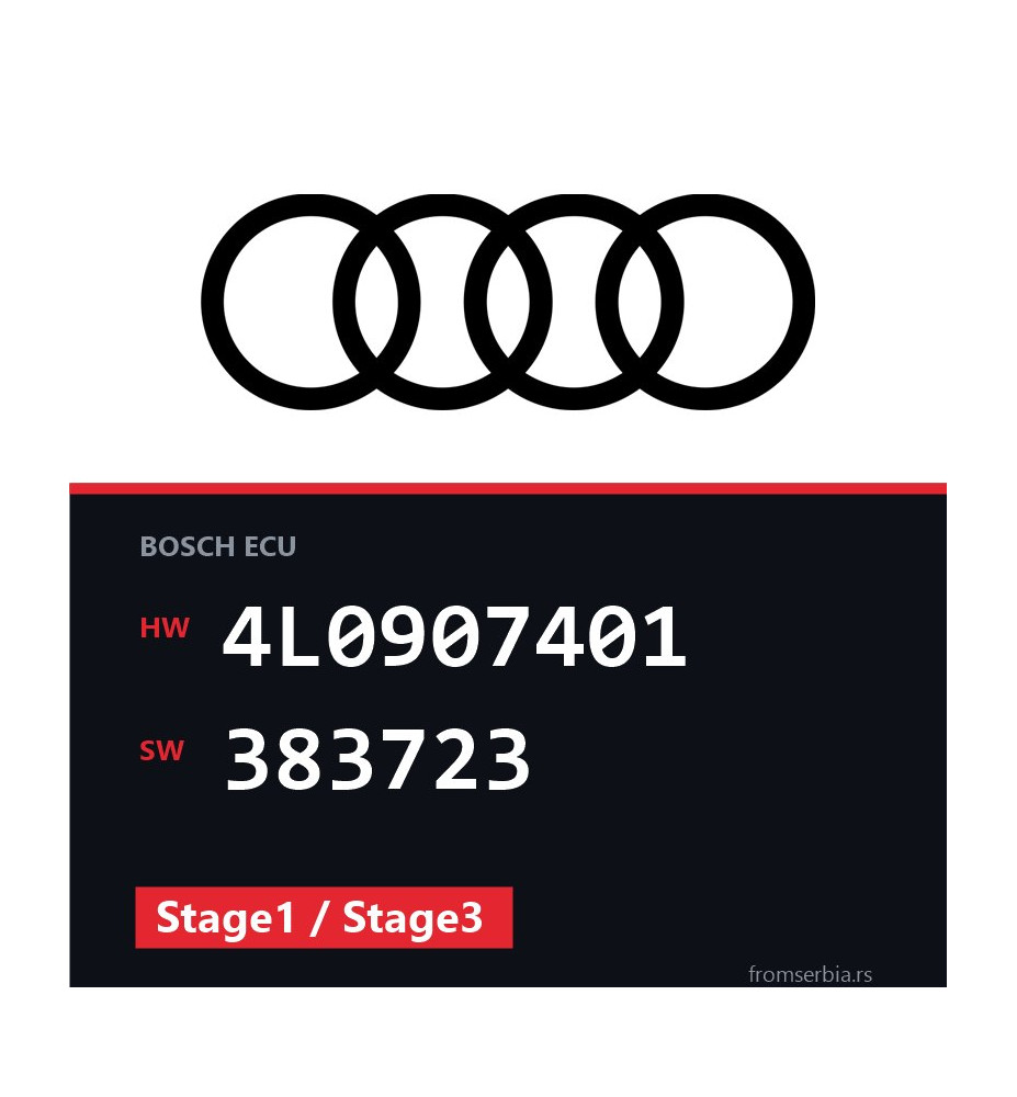Audi Q7 4L0907401 383723 Stage1 / Stage3 tuning file