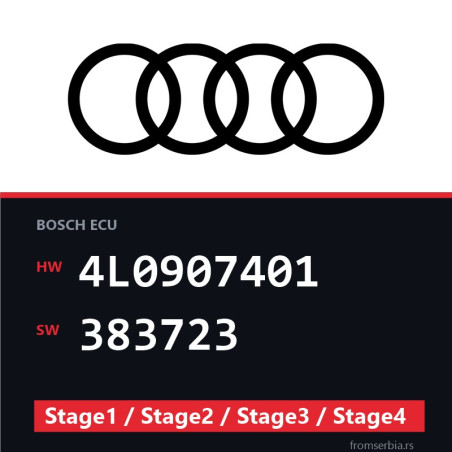 Audi Q7 4L0907401 383723 Stage1 / Stage2 / Stage3 / Stage4 tuning file