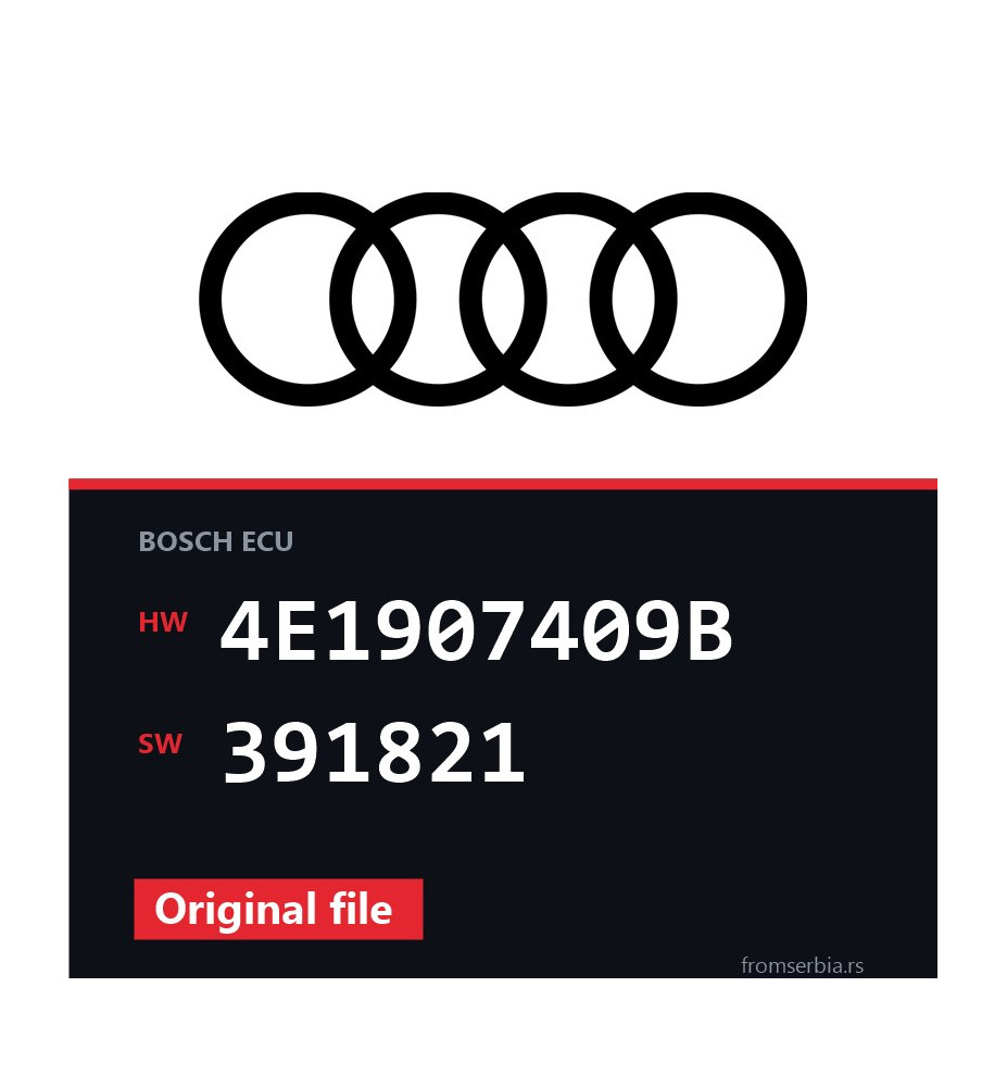 Audi Q7 4E1907409B 391821 original ECU file