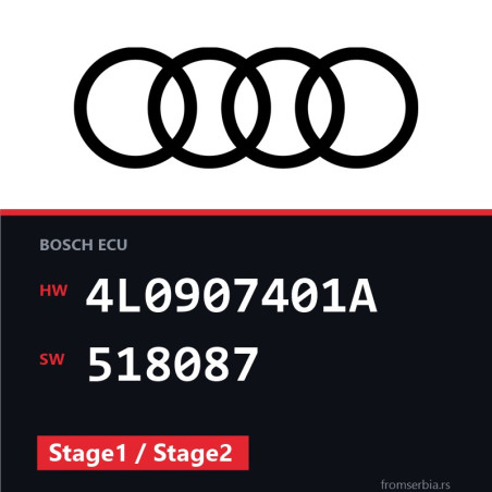 Audi Q7 4L0907401A 518087 Stage1 / Stage2 tuning file