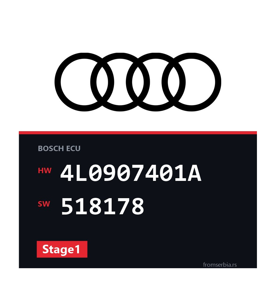 Audi Q7 4L0907401A 518178 Stage1 tuning file