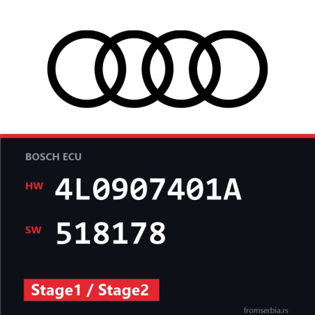 Audi Q7 4L0907401A 518178 Stage1 / Stage2 tuning file