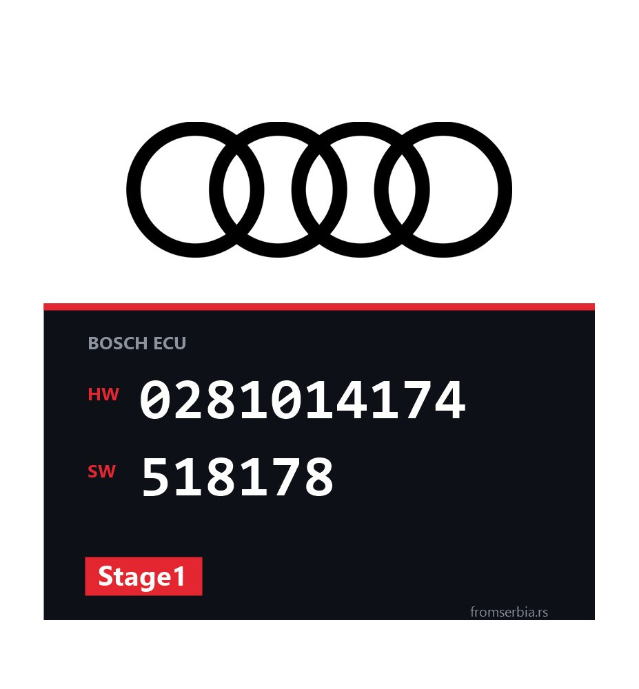 Audi Q7 0281014174 518178 Stage1 tuning file