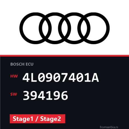 Audi Q7 4L0907401A 394196 Stage1 / Stage2 tuning file