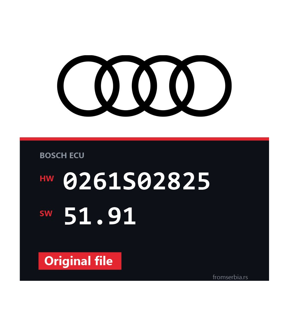 Audi RS3 0261S02825 51.91 original ECU file