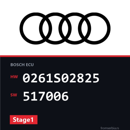 Audi RS3 0261S02825 517006 Stage1 tuning file