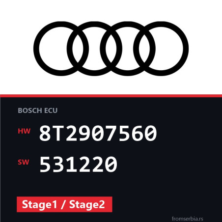 Audi RS4 8T2907560 531220 Stage1 / Stage2 tuning file