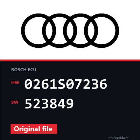 Audi RS5 0261S07236 523849 original ECU file