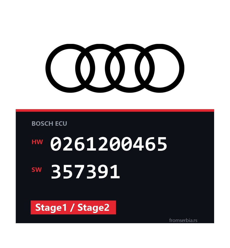 Audi S4 0261200465 357391 Stage1 / Stage2 tuning file