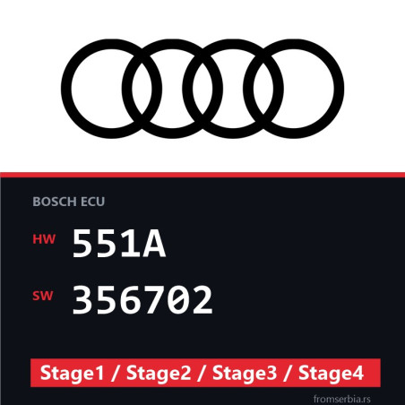 Audi S4 551A 356702 Stage1 / Stage2 / Stage3 / Stage4 tuning file