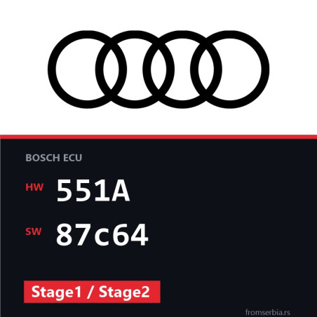 Audi S4 551A 87c64 Stage1 / Stage2 tuning file
