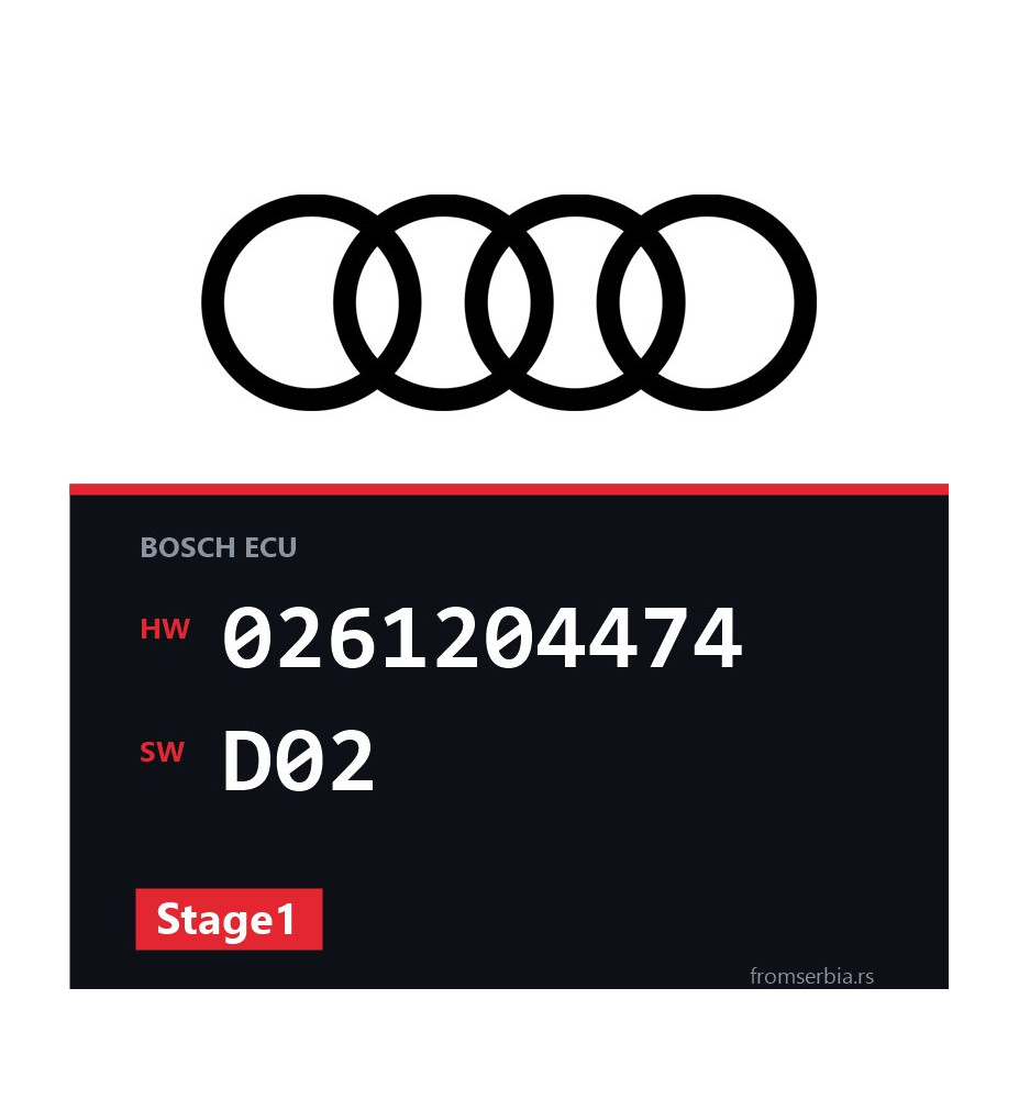 Audi S4 0261204474 D02 Stage1 tuning file
