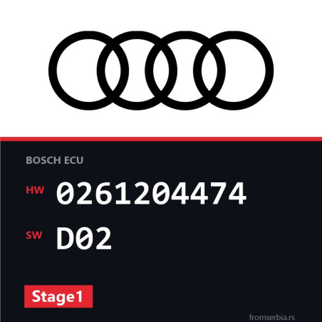 Audi S4 0261204474 D02 Stage1 tuning file