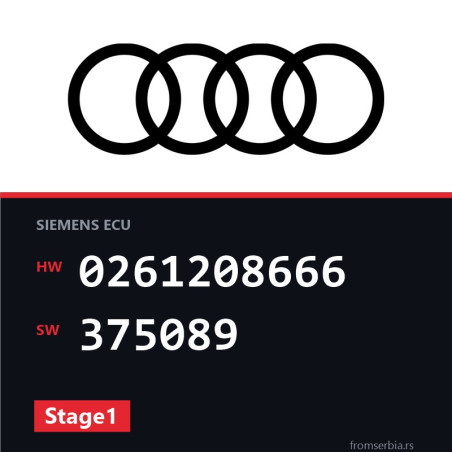 Audi S4 0261208666 375089 Stage1 tuning file