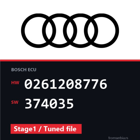 Audi S4 0261208776 374035 Stage1 / Tuned file tuning file