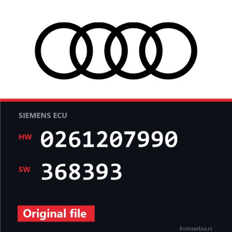 Audi S4 0261207990 368393 original ECU file