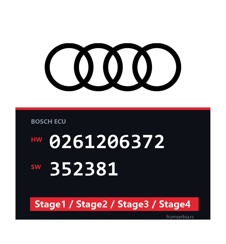 Audi 0261206372 352381 Stage1 / Stage2 / Stage3 / Stage4 file