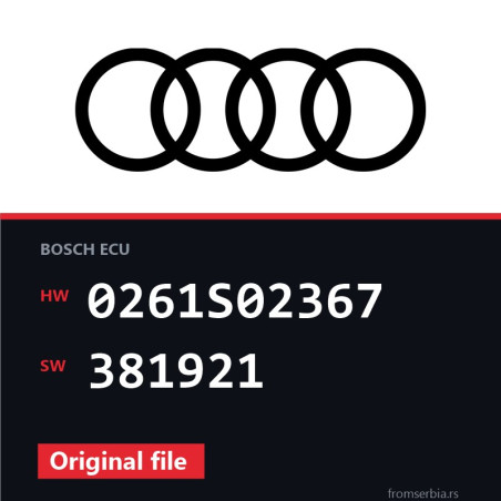 Audi S6 0261S02367 381921 original ECU file