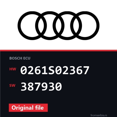 Audi S6 0261S02367 387930 original ECU file