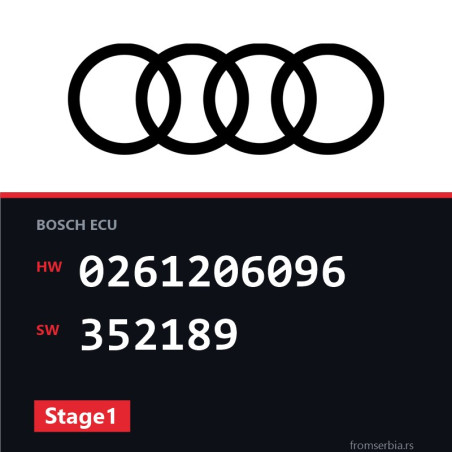Audi S8 0261206096 352189 Stage1 tuning file