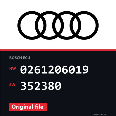 Audi S8 0261206019 352380 original ECU file