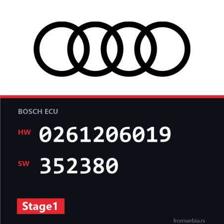 Audi S8 0261206019 352380 Stage1 tuning file