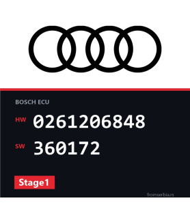 Audi S8 0261206848 360172 Stage1 tuning file