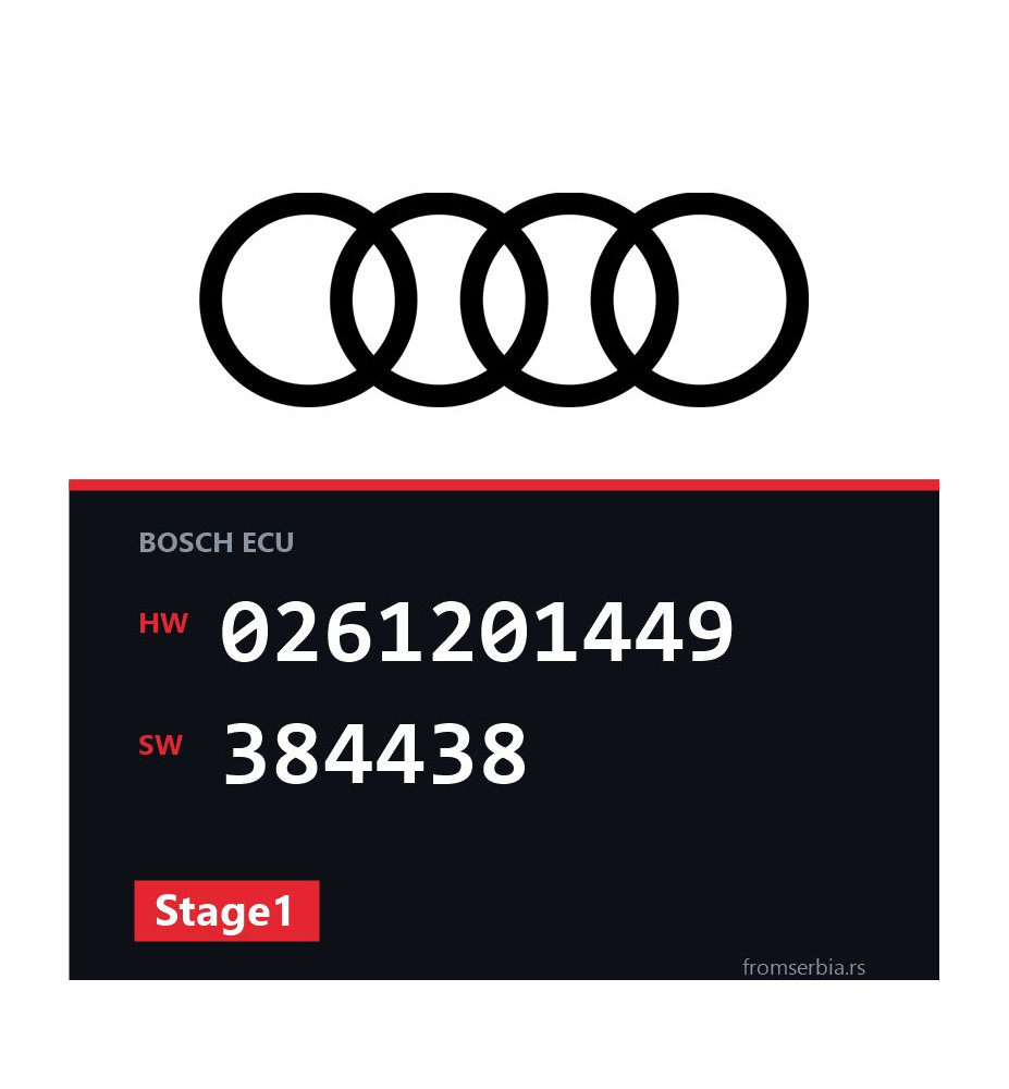 Audi TT 0261201449 384438 Stage1 tuning file