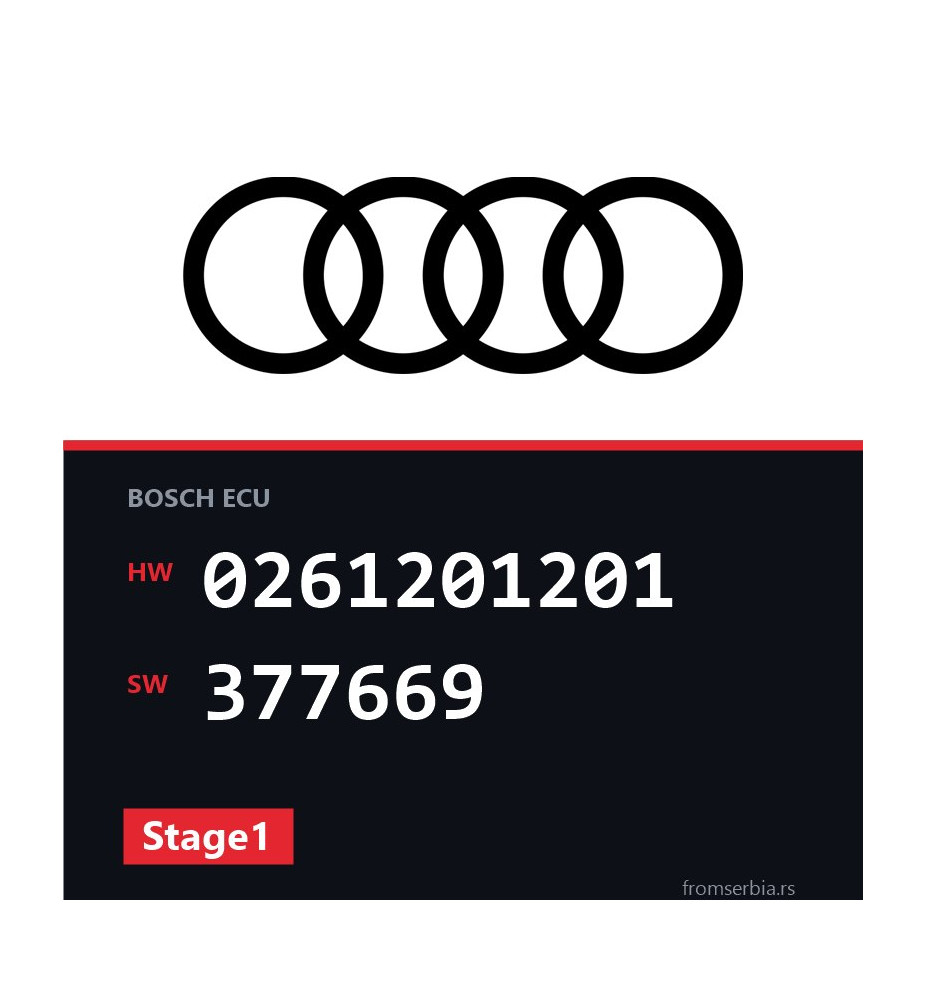 Audi TT 0261201201 377669 Stage1 tuning file