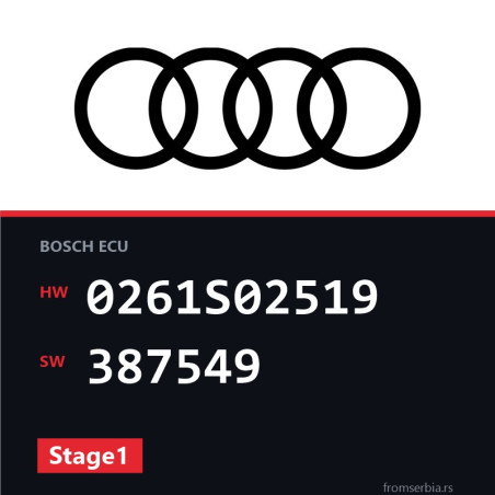 Audi TT 0261S02519 387549 Stage1 tuning file