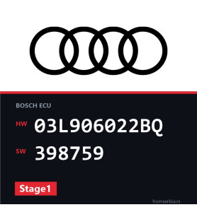 Audi TT 03L906022BQ 398759 Stage1 tuning file