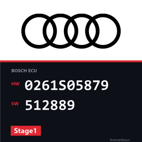 Audi TT 0261S05879 512889 Stage1 tuning file