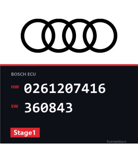 Audi TT 0261207416 360843 Stage1 tuning file