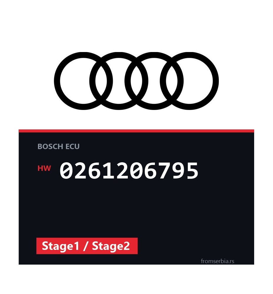 Audi TT 0261206795 Stage1 / Stage2 tuning file