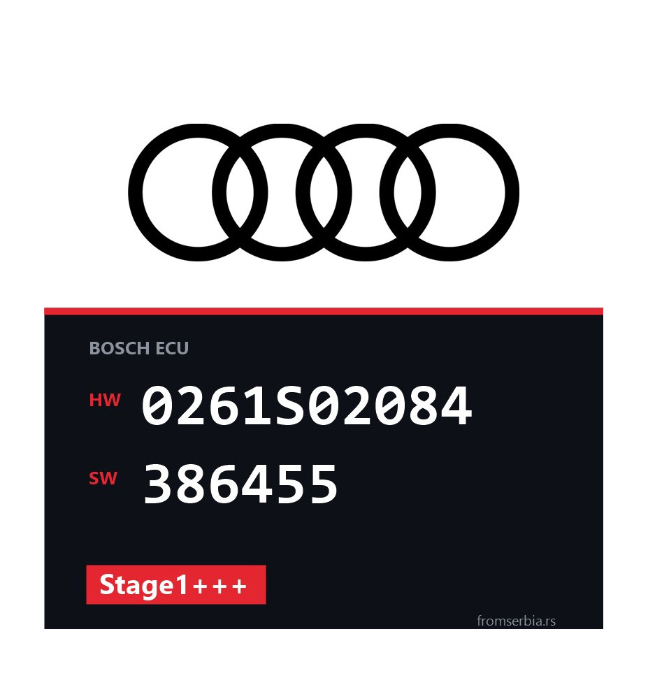 Audi TT 0261S02084 386455 Stage1+++ tuning file