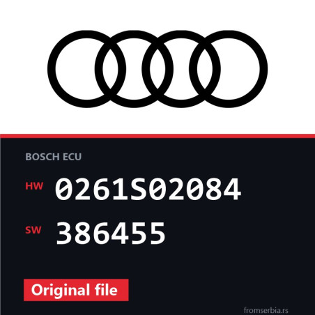 Audi TT 0261S02084 386455 original ECU file