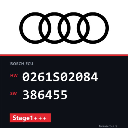 Audi TT 0261S02084 386455 Stage1+++ tuning file