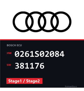 Audi TT2 0261S02084 381176 Stage1 / Stage2 tuning file