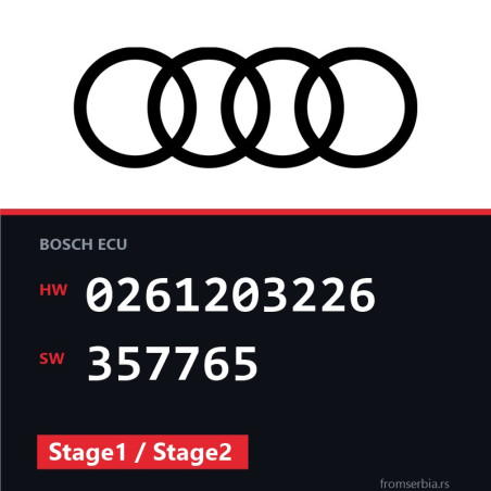 Audi V8 0261203226 357765 Stage1 / Stage2 tuning file