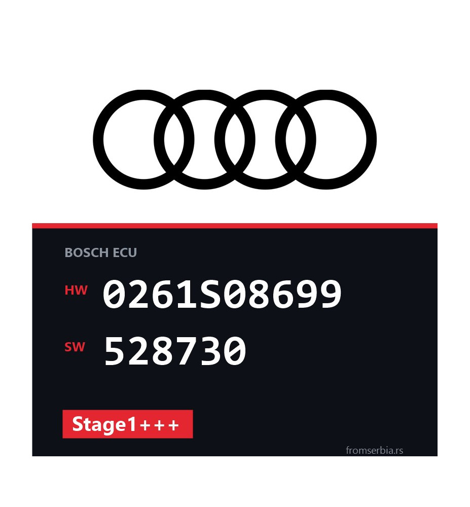 Audi 2.0 0261S08699 528730 Stage1+++ tuning file