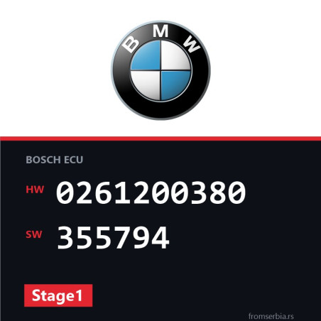 BMW E30 0261200380 355794 Stage1 tuning file