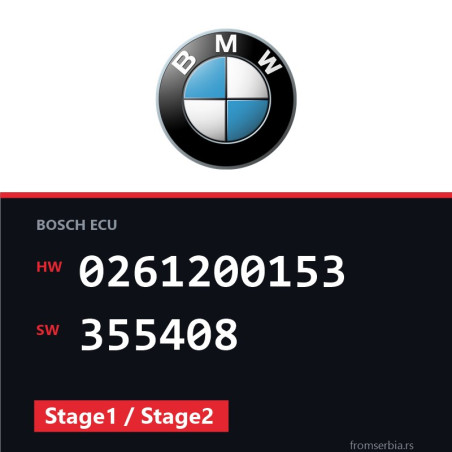 BMW E30 0261200153 355408 Stage1 / Stage2 tuning file