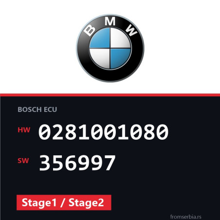 BMW E34 0281001080 356997 Stage1 / Stage2 tuning file