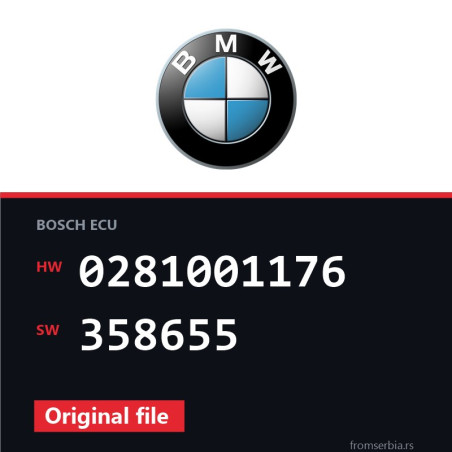 BMW E34 0281001176 358655 original ECU file