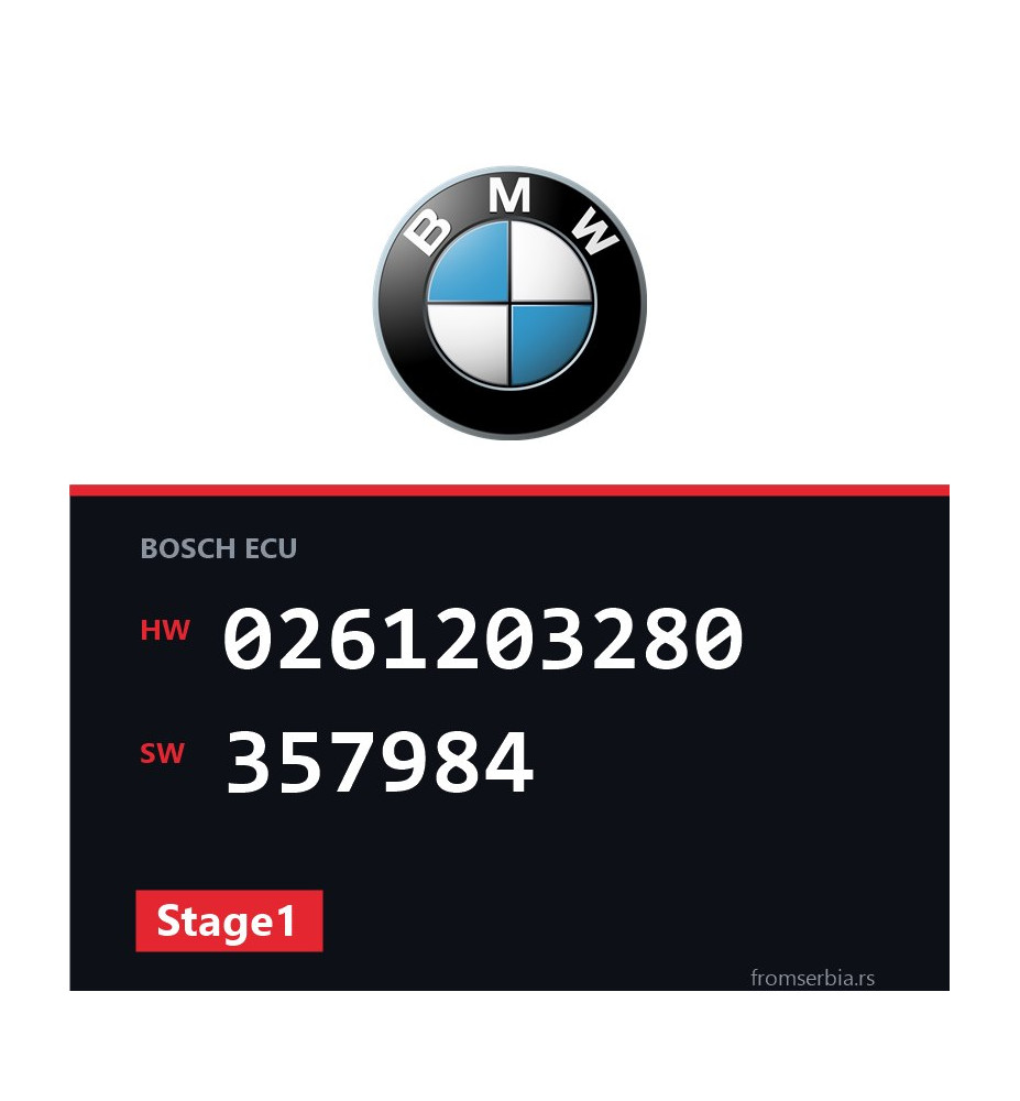 BMW E34 0261203280 357984 Stage1 tuning file