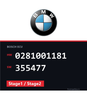 BMW E34 0281001181 355477 Stage1 / Stage2 tuning file